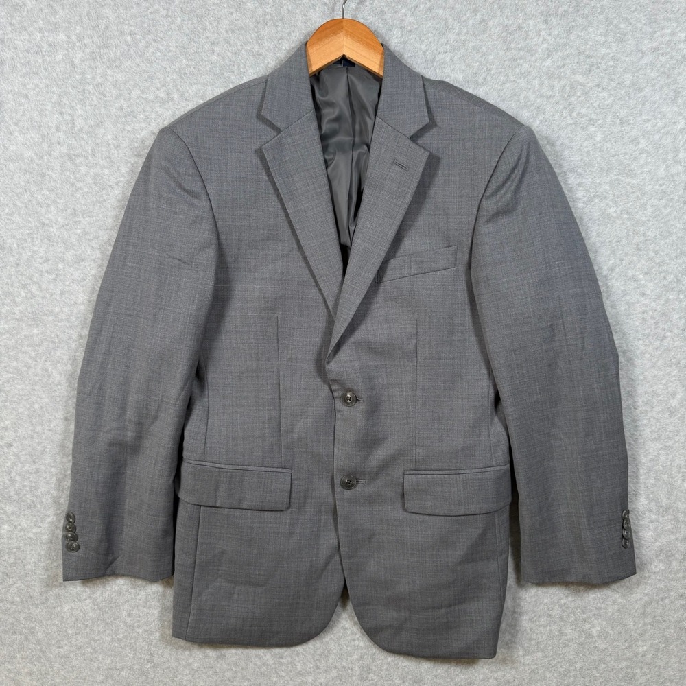 Jos A Bank 1905 Tailored Fit Gray Wool Blend Blazer 36 Short brrr Comfort